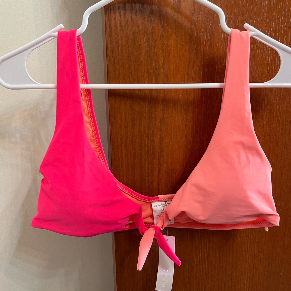 Baltic Born Pink Color-Blocked Bikini Top